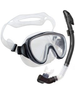 Набор для плавания взрослый маска трубка Силикон E39240 черный Sportex