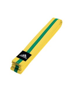 Пояс для единоборств Striped Belt adiTB02 желто зеленый Adidas