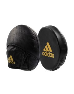 Лапы Speed Disk Punching Mitt Leather черно золотые adiSDP01 Adidas