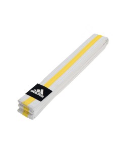 Пояс для единоборств Striped Belt adiTB02 бело желтый Adidas