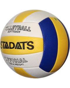 Мяч волейбольный сине желтый PVC 2 7 290 гр машинная сшивка E33490 6 Sportex