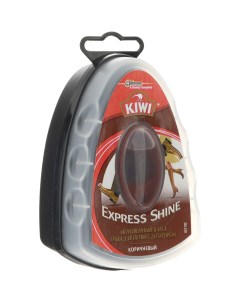 Губка Express Shine c дозатором коричневый 7 мл Kiwi