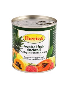 Фруктовые консервы Тропический фруктовый коктейль с соком маракуйи 425 г Iberica