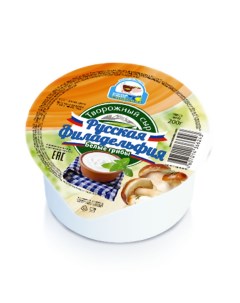 Сыр творожный Русская Филадельфия с белыми грибами 55 200 г Ставропольский