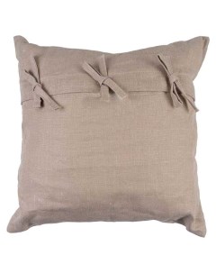 Декоративная подушка на завязках Поле бежевая 45х45 см Linen love