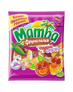 Жевательный мармелад фрукты и йогурт 72 г Mamba