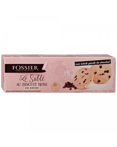 Печенье розовый бисквит с кусочками шоколада 110 г Fossier