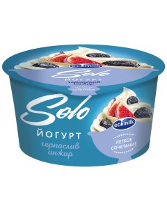 Йогурт Solo Чернослив инжир 4 2 130 г Экомилк