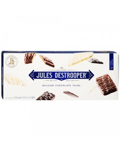 Печенье Belgian Chocolate Thins хрустящее покрытое шоколадом 100 г Jules destrooper
