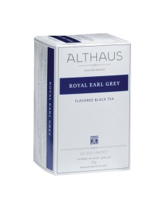 Чай Royal Earl Grey черный с бергамотом 20 пакетиков Althaus