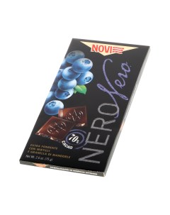 Шоколад темный Nero Черника миндаль 75 г Novi