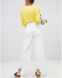 Белые джинсы в винтажном стиле Pull & bear