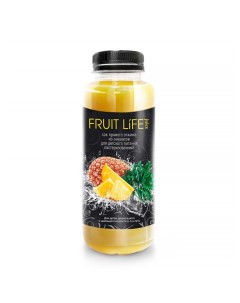 Сок ананасовый прямого отжима с 3 ех лет 0 33 л Fruit life juice