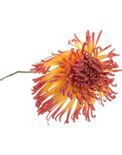 Цветок искусственный хризантема экзотический оранжевый 95 см Linyi chuangxin