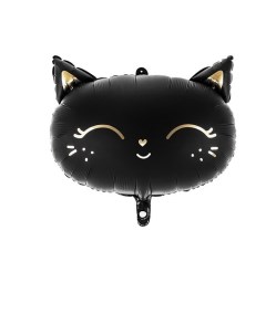 Шар воздушный из фольги кошка черная 48х36см Party deco