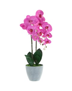 Цветок искусственный в горшке орхидея фуксия 62 см Fuzhou light