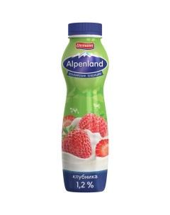 Напиток йогуртный Alpenland Клубника 1 2 290 г Ehrmann