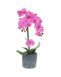 Цветок искусственный в горшке орхидея 3 цвета фуксия 42 см Fuzhou light