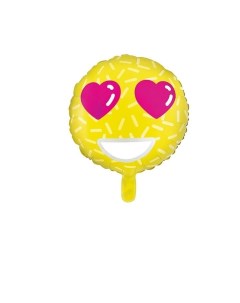 Шар воздушный из фольги emoji любовь 45см Party deco