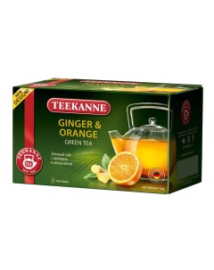 Чай зеленый c имбирём и апельсином 20 пакетиков Teekanne