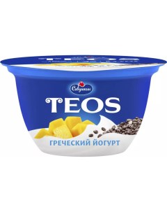 Йогурт Teos греческий манго чиа 2 140 г Савушкин продукт