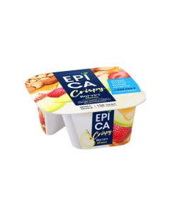 Йогурт с Яблоком и смесь из мюсли миндаля сушеных яблок 5 7 138г Еpica crispy