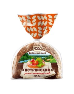 Хлеб Истринский ржано пшеничный в нарезке 300 г Дедовский хлеб