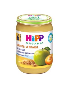 Пюре Каша овсяная с абрикосами и яблоками 190 г Hipp