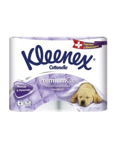 Туалетная бумага Premium Care 4 слоя 4 рулона Kleenex