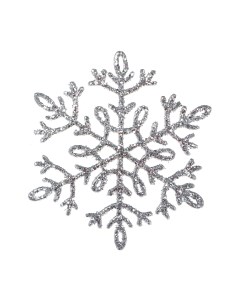 Декорация снежинка серебряная 120мм Weiste