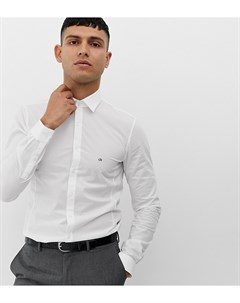 Белая приталенная рубашка из легко поддающейся глажке ткани эксклюзивно для ASOS Calvin klein