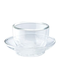 Чашка с блюдцем 75 мл двойное стекло Gipfel