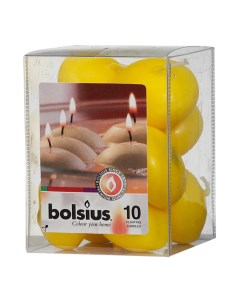 Свеча плавающая желтая 10 шт Bolsius