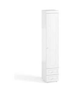 Шкаф для белья Афина АФ 35 с ящиками белое дерево Олмеко