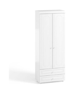 Шкаф для белья Афина АФ 44 с ящиками белое дерево Олмеко