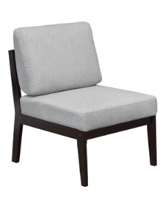 Кресло Массив мягкое ткань серый каркас венге П0005657 Мебелик