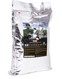 Сухой корм для собак полнорационный с рыбой и рисом обогащенный 15 кг Landor