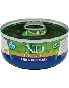 Влажный корм для кошек N D Prime Lamb Blueberry с ягненком и черникой 0 07 кг Farmina