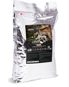 Сухой корм для собак полнорационный для крупных пород с ягненком и рисом обогащенный 15 кг Landor