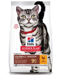 Сухой корм для кошек Science Plan Hairball Control Indoor 1 5 кг Hill`s
