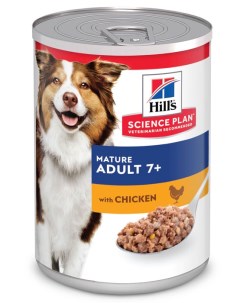 Влажный корм для собак Science Plan для пожилых для поддержания жизненной энергии и иммунитета с кур Hill`s