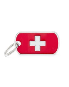 Адресник flags Флаг Швейцария цветной My family