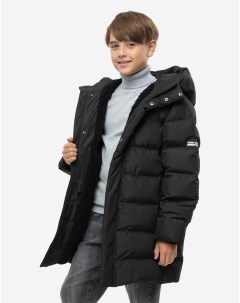 Черная утепленная куртка с патчем для мальчика Gloria jeans
