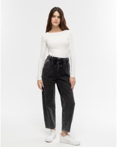 Серые джинсы Easy Fit со шнурком Gloria jeans