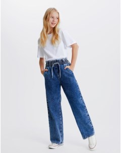 Джинсы Paperbag Long leg со шнурком для девочки Gloria jeans