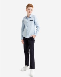 Тёмно синие школьные брюки чиносы Straight для мальчика Gloria jeans