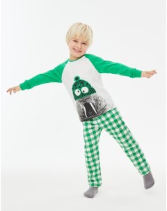Зелёная пижама с принтом для мальчика Gloria jeans