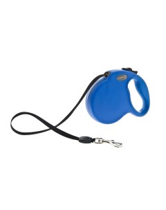 Рулетка ремень для собак синяя М Ferribiella аксессуары