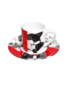 Чашка с блюдцем кофейная 100 мл Best Friends Cats Taitu