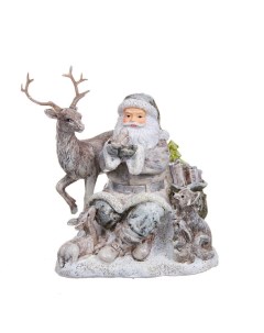 Статуэтка 19 см Санта Клаус с оленем Royal collection